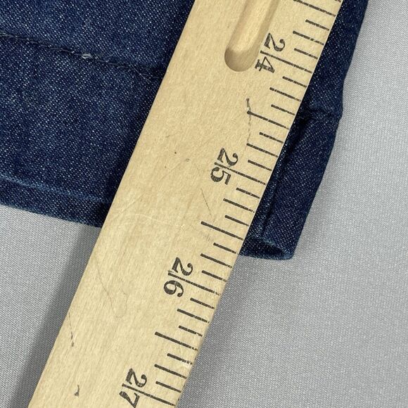 Uniqlo Denim Pleated Dress Pants Women’s Size 0 Dark Blue Cotton Trousers Casual - Picture 13 of 16